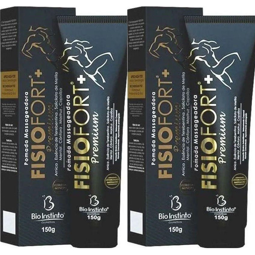 Kit com 2 Pomada Premium 150 g Pomada FisioFort Preta