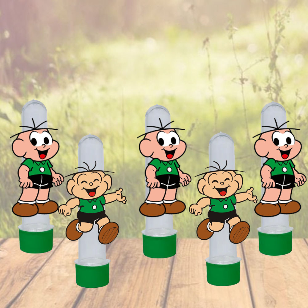 Kit com 10, 20 ou 30 Tubetes Personalizado Para aniversário Cebolinha