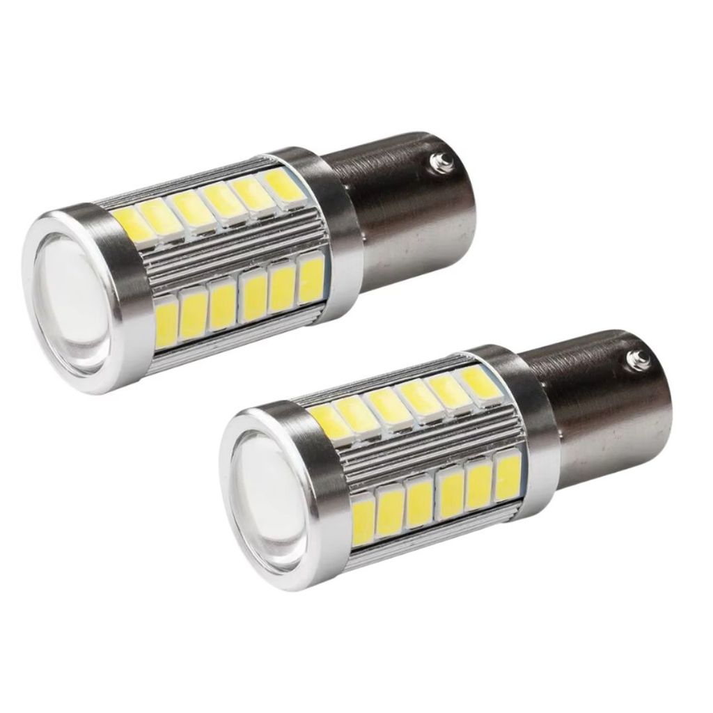 KIT 2 LAMPADA 33 LED BAY15D 2 POLO CREE P21/5W  BRANCO 12V