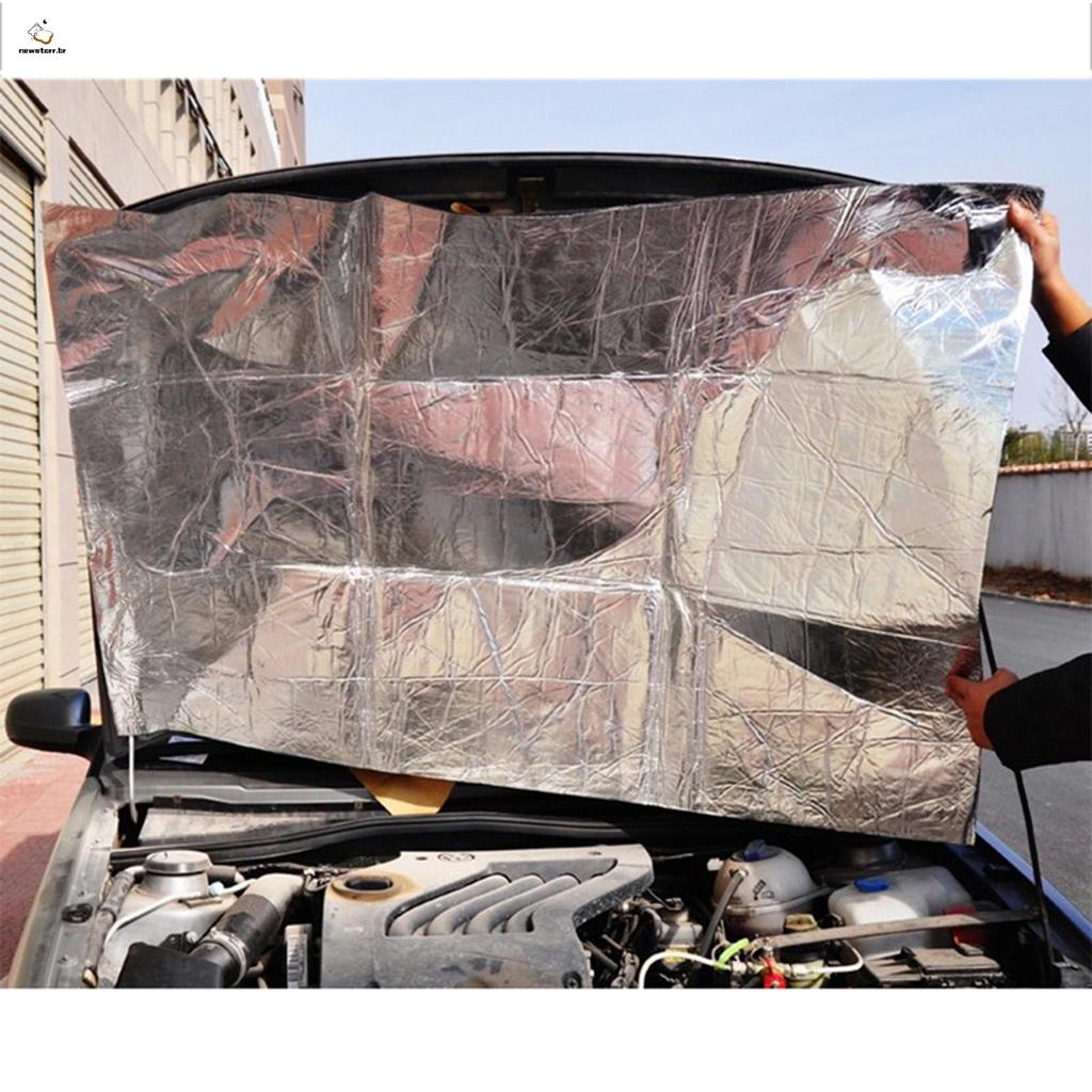 Carro 100 * 140CM Fibra Motor Bay Capô Isolamento Ruído Capa À Prova De Som Calor