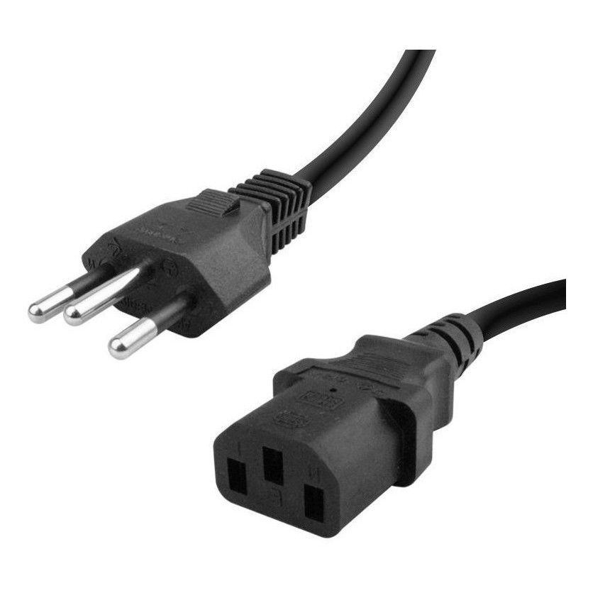 Kit 20 Cabo De Força 1.8m ATX Energia Tripolar Pc Impressora Monitor