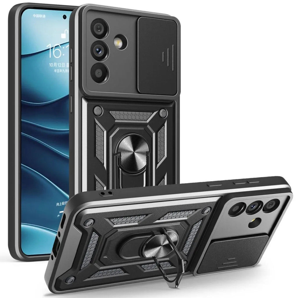 Para Samsung Galaxy A57 A37 A27 A17 A07 A56 A36 A26 A16 A06 A05S A05 A15 Caso À Prova De Choque Slide Lente Armadura Cap