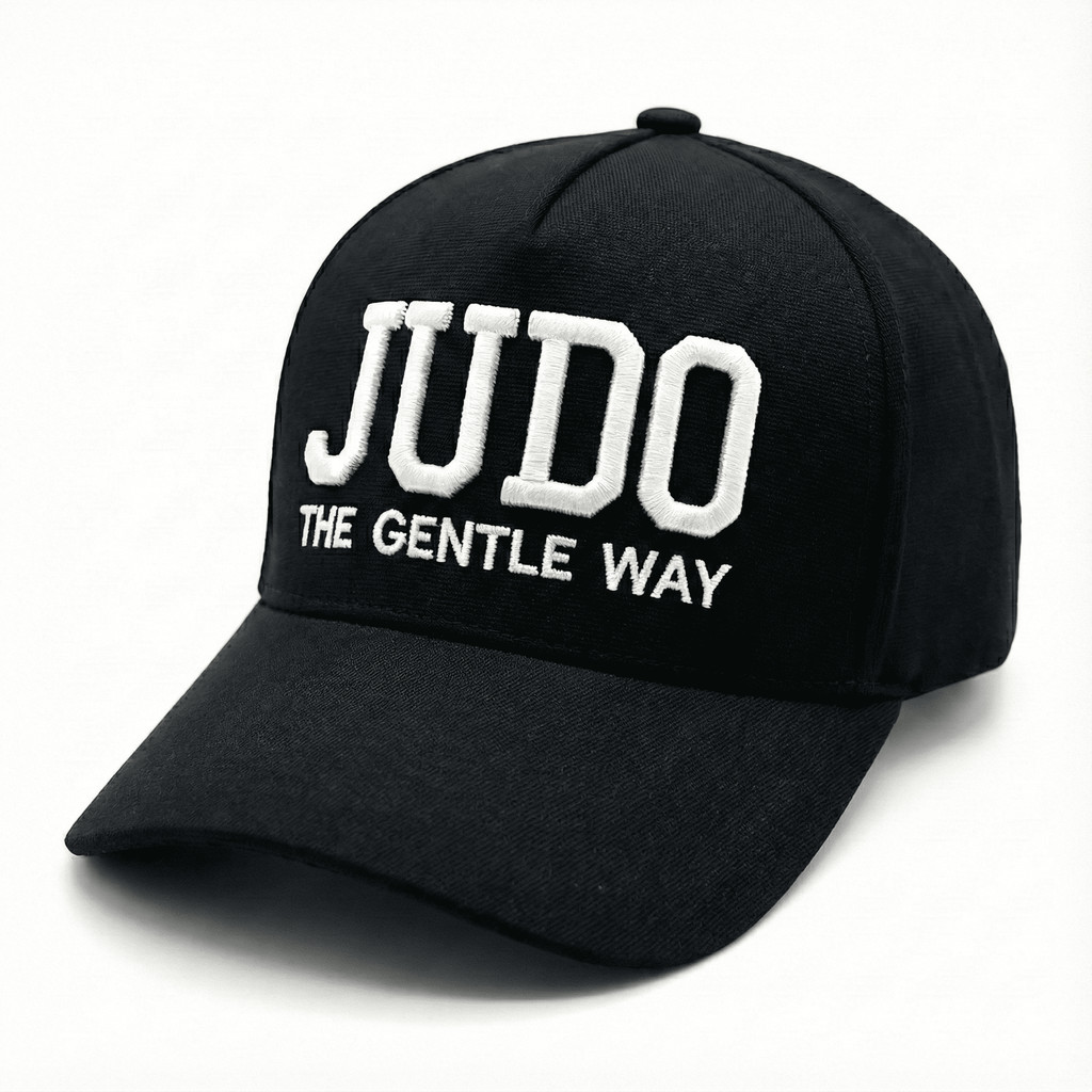 Boné Aba Curva Estilo Trucker Bordado – Jiu-Jitsu/ Karatê / Judô Preto Masculino/Feminino