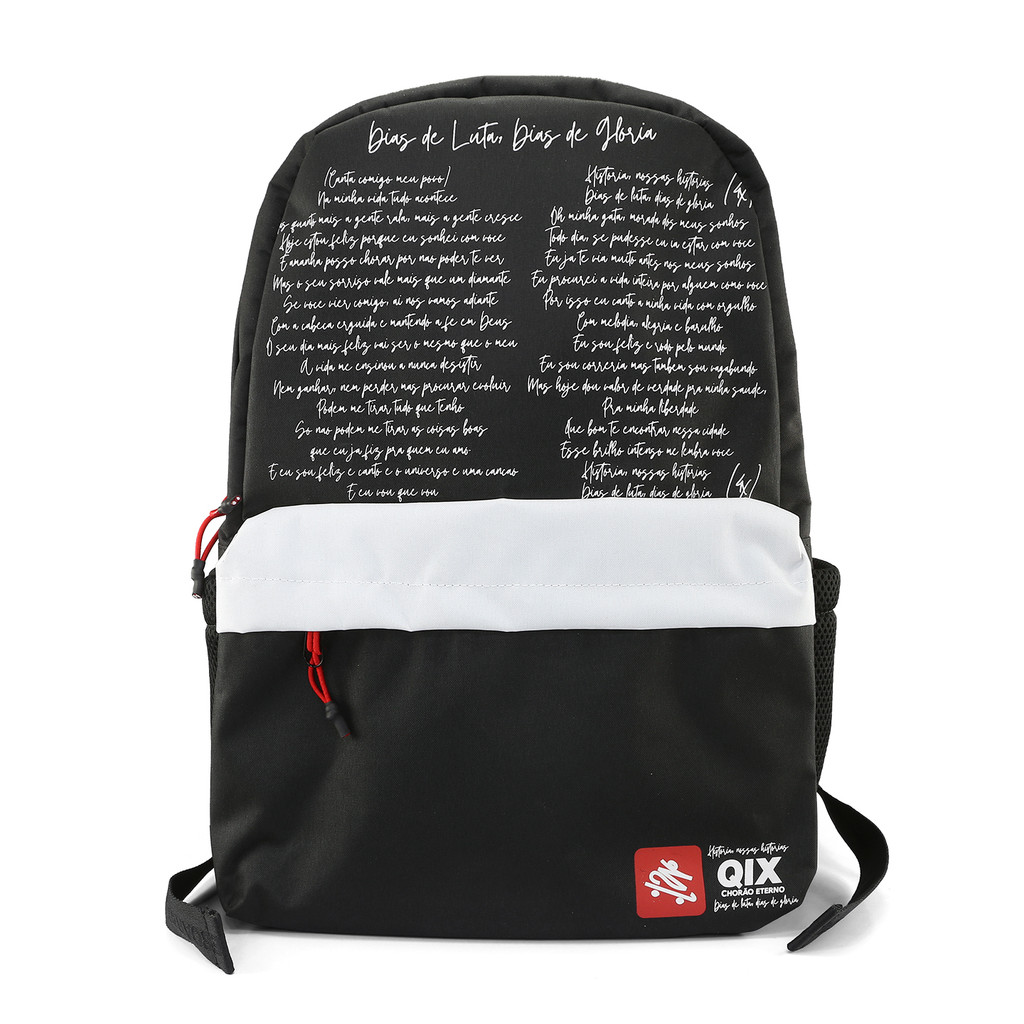 Mochila QIX Chorão Dias de Luta, Dias de Glória Resistente Alça Ajustavel Básica Preto Branco em Oferta na Shopee