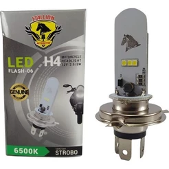 Lâmpada Modelo H4 Led SUPER BRANCA 6500K COM STROBO Stallion Titan 125 150 160 Cbx250 Cb300 G76