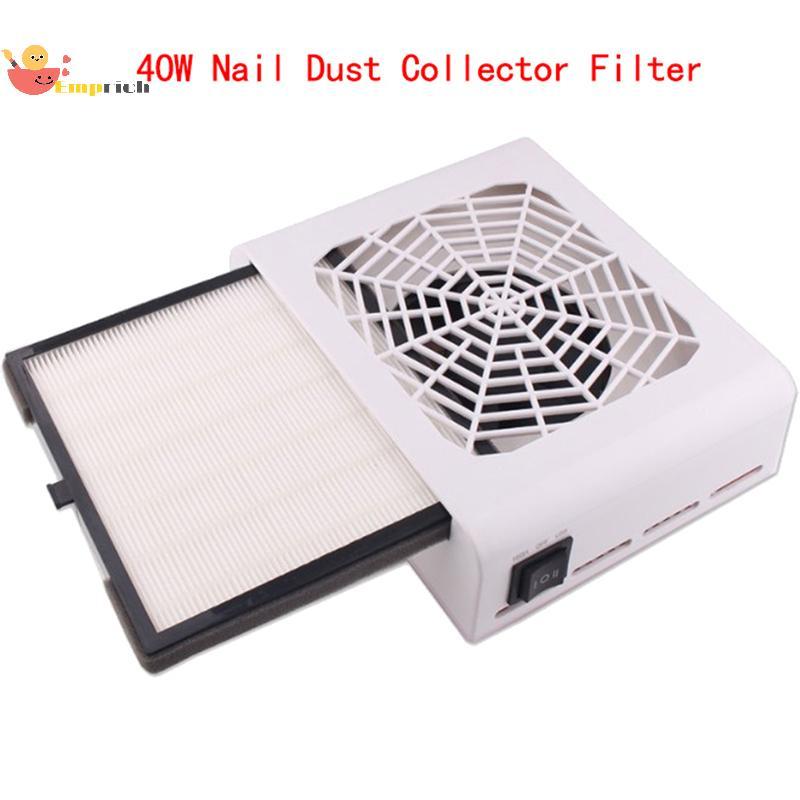 EMCH > 40W Coletor De Pó Para Unhas Filtro Placa De Tela De Manicure Aspirador Novo