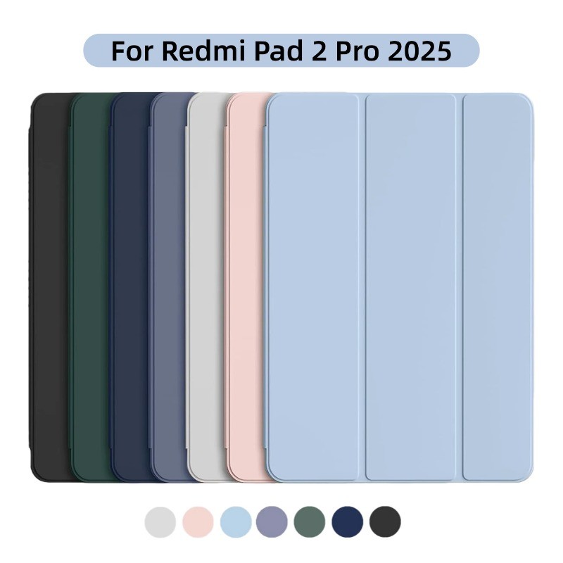 Para Xiaomi Redmi Pad 2 Pro Caso 2025 12.1 Polegada Magnética Flip Capa Tripla Suporte Do Plutônio Traseira Tablet Casos