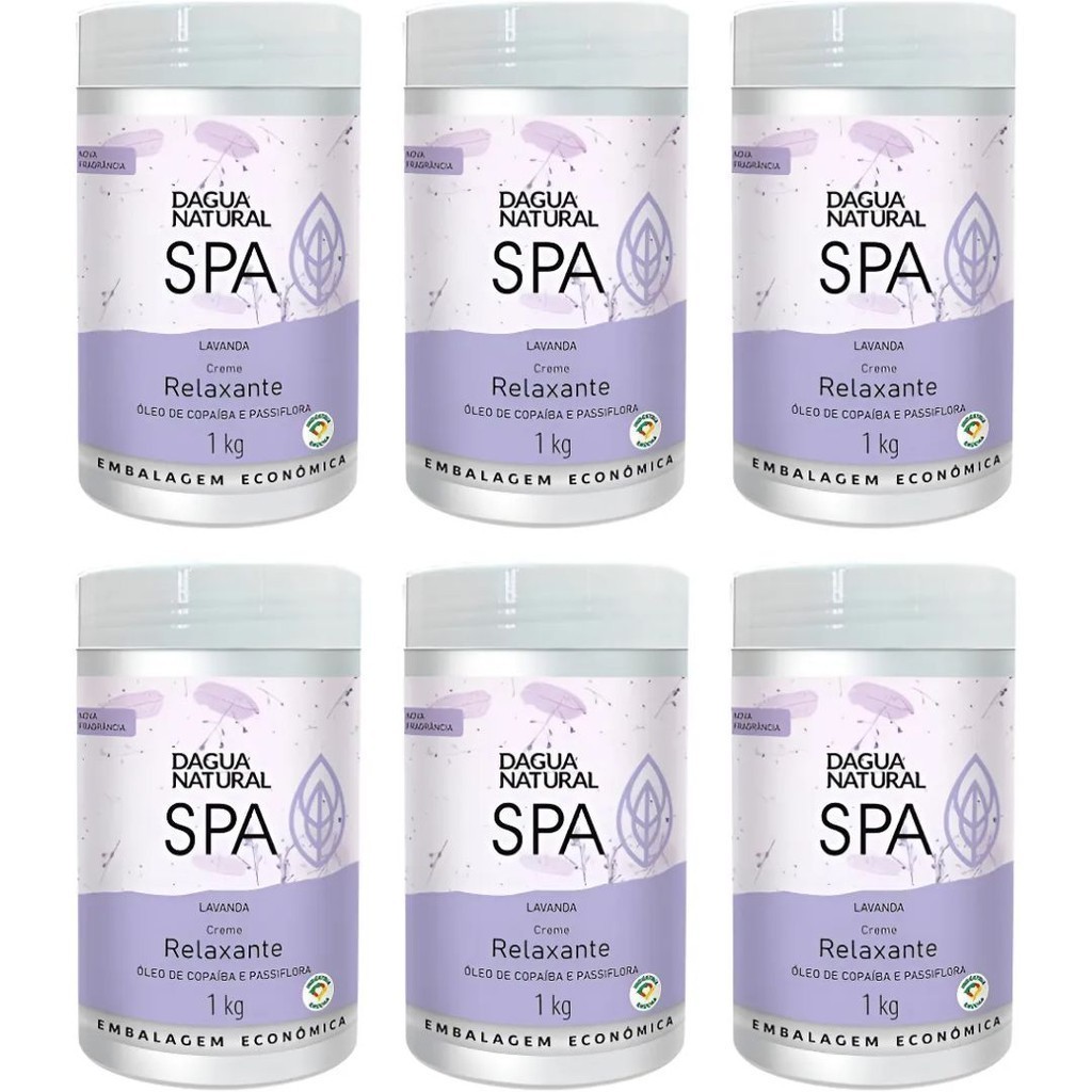 Creme de Massagem Corporal SPA LAVANDA 1KG - D’água Natural - 1 UNIDADE