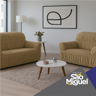 Kit Capa de Sofá 2 e 3 Lugares Malha Gel 52 Elásticos Elásticada Lavável Proteção Total Com Fixadores em Borracha em Oferta na Shopee