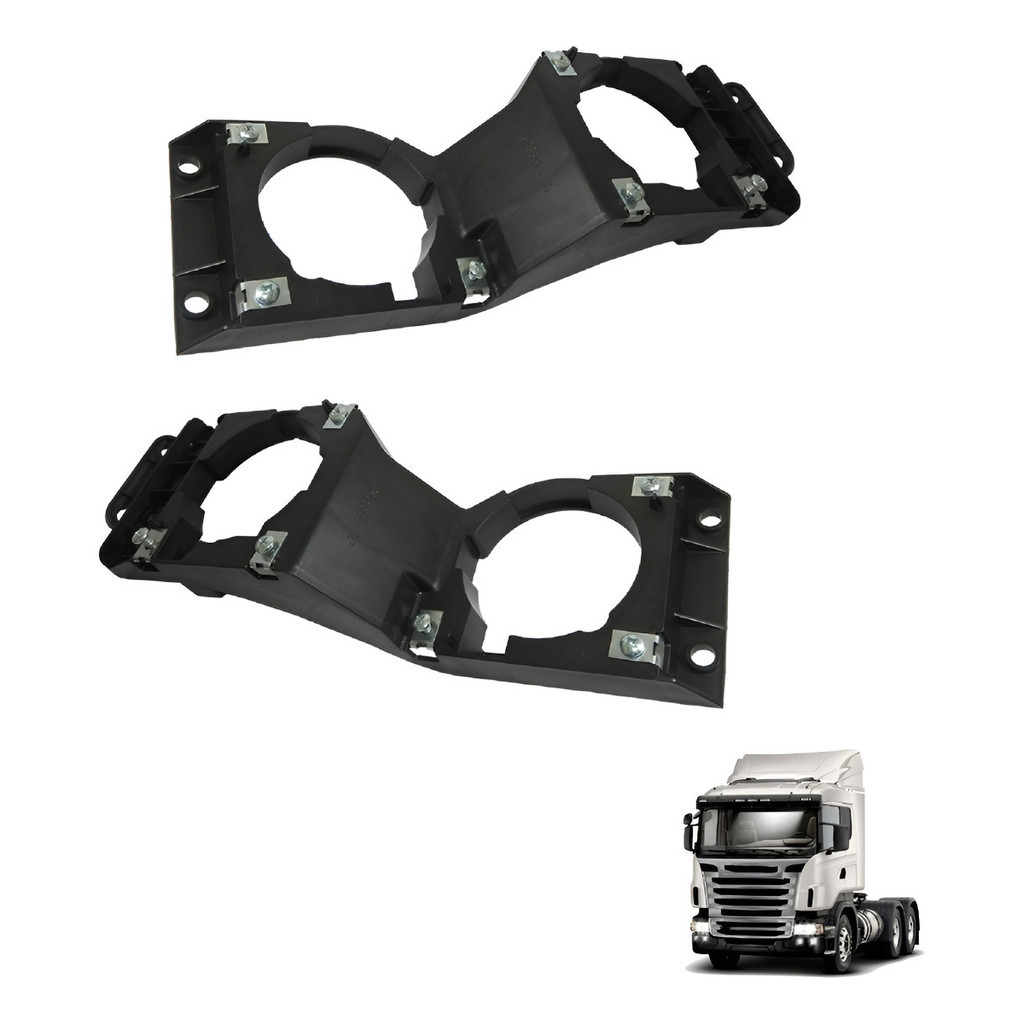 Par Suporte Farol Auxiliar Milha Scania Séries 4 Pgr