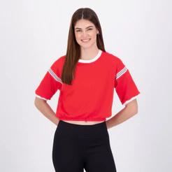 Cropped Fila Chevron Letter Feminino Vermelho
