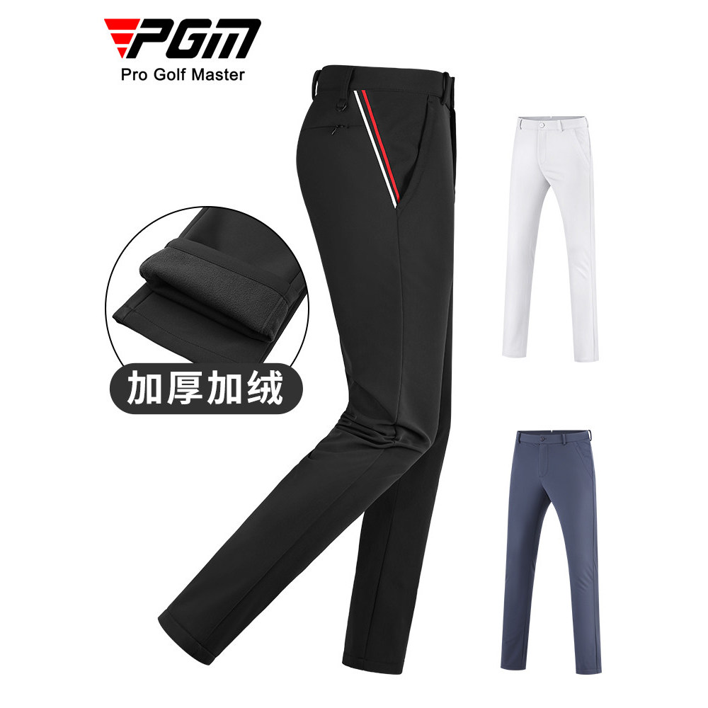 PGM forro de lã engrossado calças de golfe outono inverno à prova dwaterproof água esportes calças de bola roupas calças