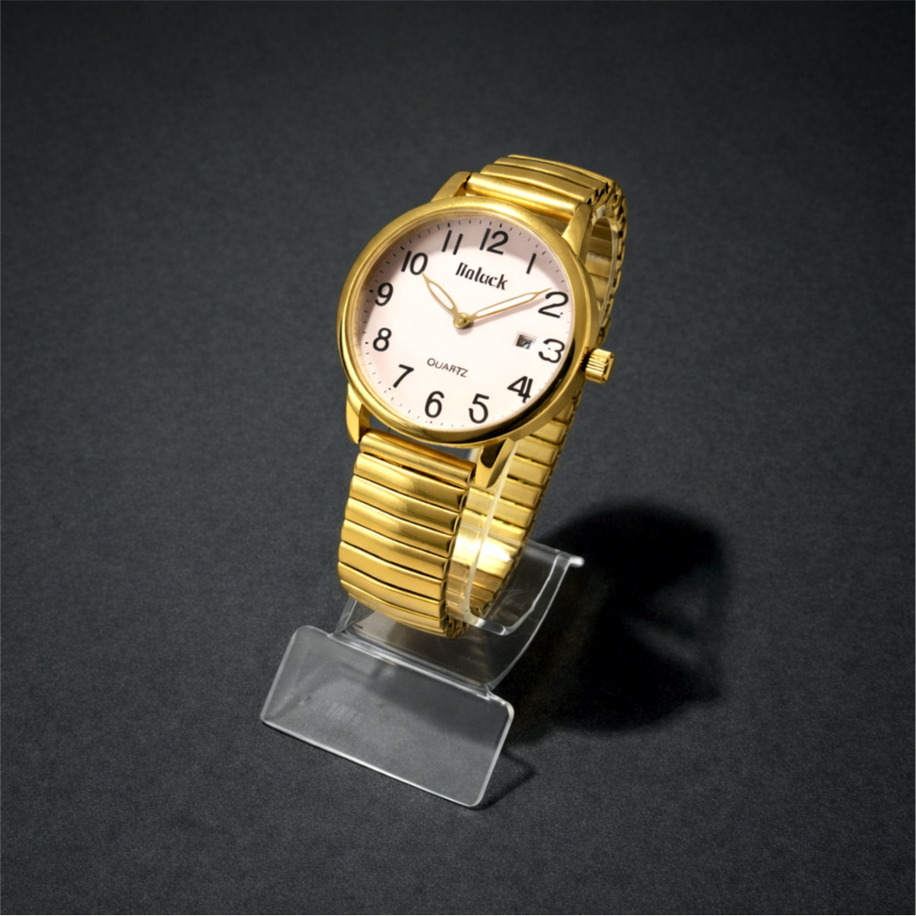 Relógio Feminino Á Prova D´agua Redondo De Quartzo Pulseira Elástica Analógico Pulseira em Aço Bracelete de Mola