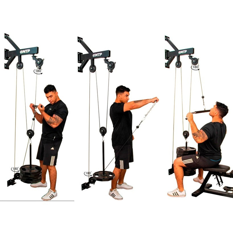 Cross Over Mono Fixo Em Parede - Musculação Puxada Alta