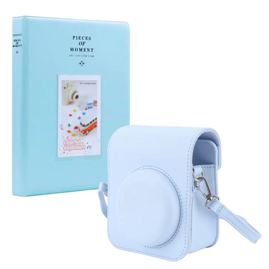 Capa Magnética Protetora Bag Com Alça Para Câmera Instax Mini 12 + Álbum azul em Oferta na Shopee