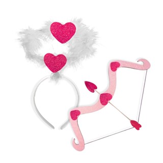 Fantasia Cupido Rosa Arco + Tiara Carnaval Halloween Festa em Oferta na Shopee