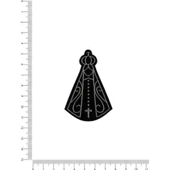 Adesivo de Chapéu Country Nossa Senhora Preto/Branco