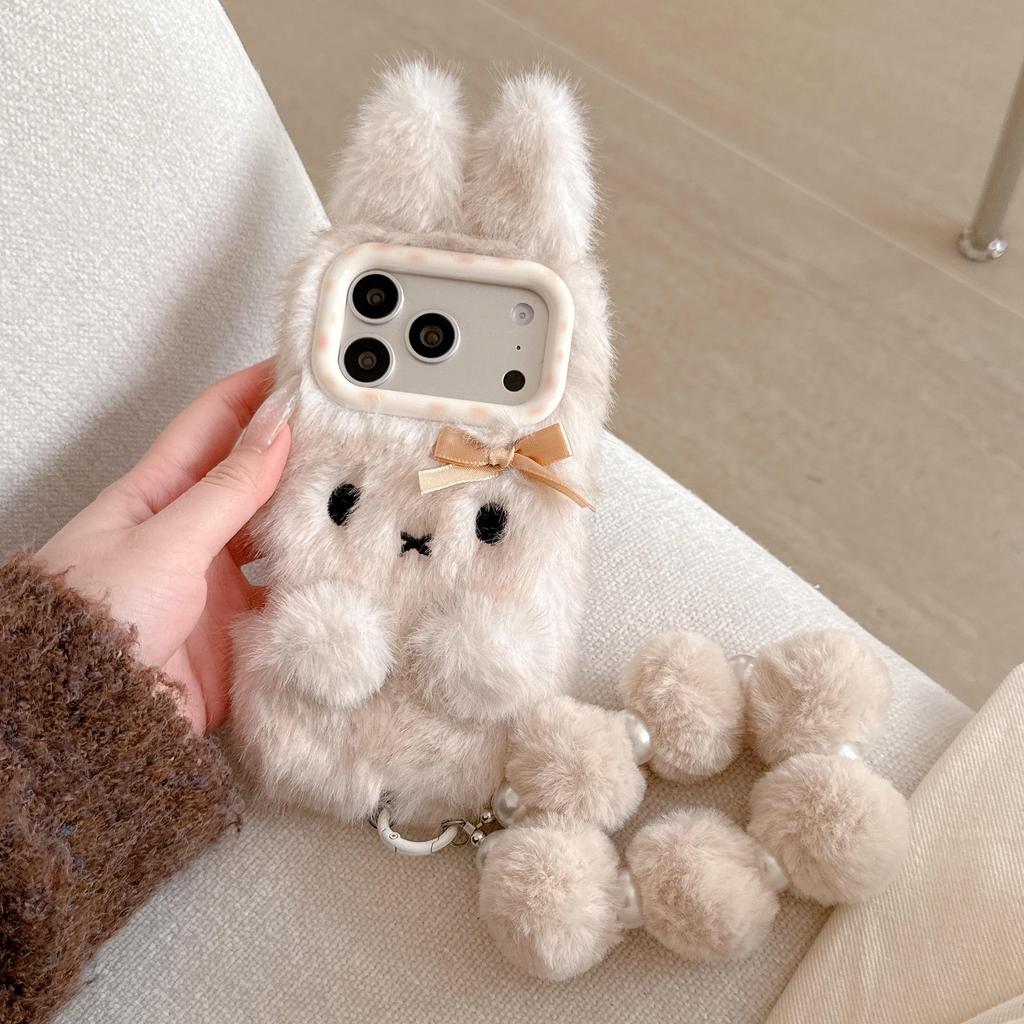 Pelúcia , Capa De Telefone Deer Point Miffy Rabbit Compatível Com iPhone 13 pro max 14 15 promax 17 air silicone 14pro 1