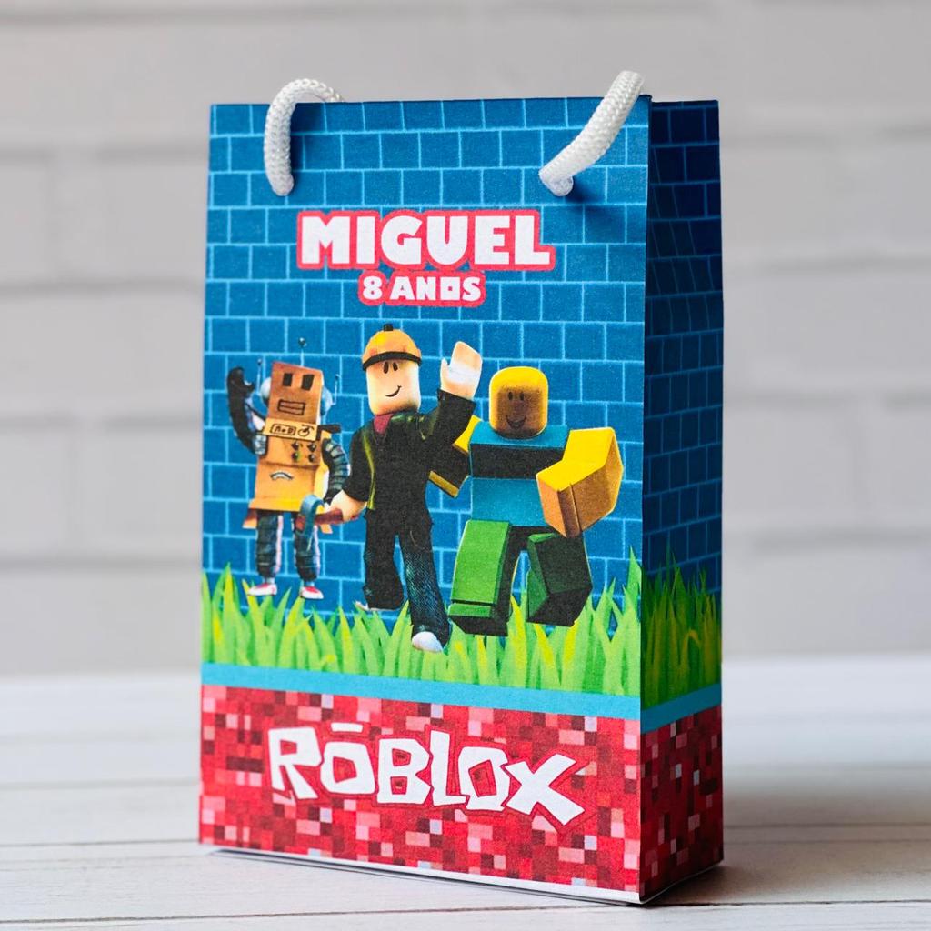 Sacolinha Roblox | Personalizada Com Nome | Mimos Festa Aniversário Lembrancinhas Personalizados