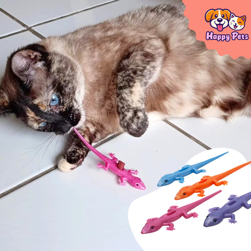 Brinquedo Da Pet Games Com 4 Lagartixas Porta Petiscos Para Caçar De Forma Divertida E Interativa