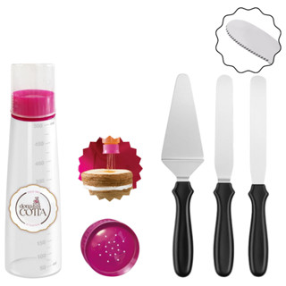 Kit 3 Espatulas Confeiteiro Cores Sortidas 1 Regador de Bolo em Oferta na Shopee