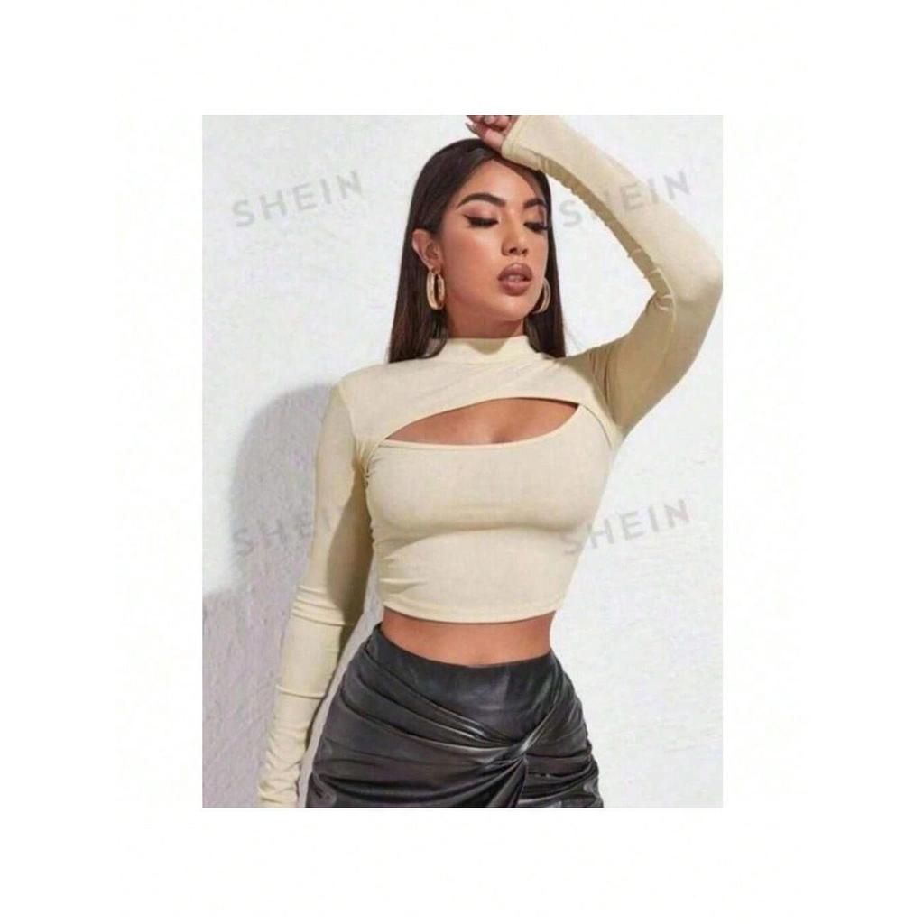 Cropped Decote Manga Longa Premium Versátil Chique Blogueira Estilo Filme Confortável Veste Bem Primavera Verão Cropped Decote Manga Longa Premium Versátil Chique Blogueira Estilo Filme Confortável Veste Bem Primavera Verão