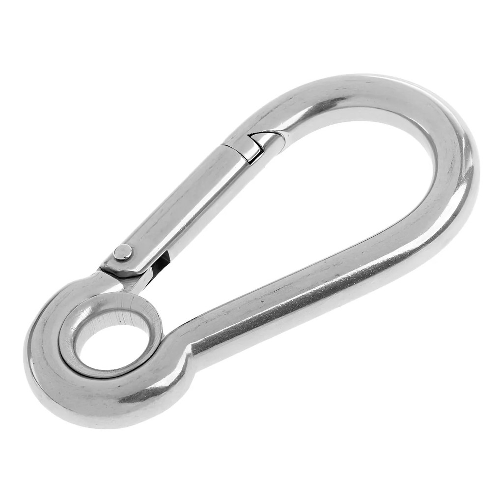Mosquetão de Engate Rápido com Olhal Aço Inox 316 40x4mm