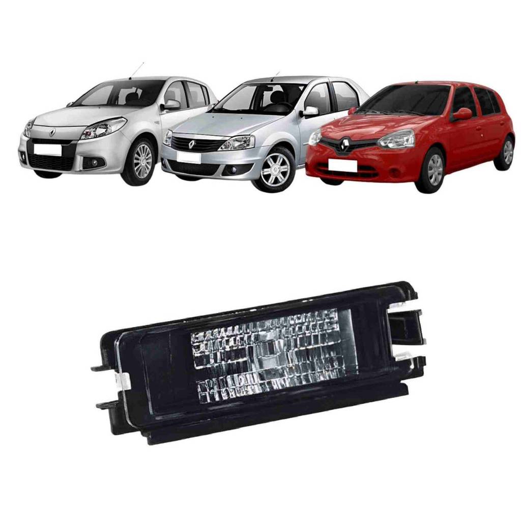 Lanterna De Placa Clio Logan Sandero 2011 2012 2013 2014 2015 2016 em Oferta na Shopee