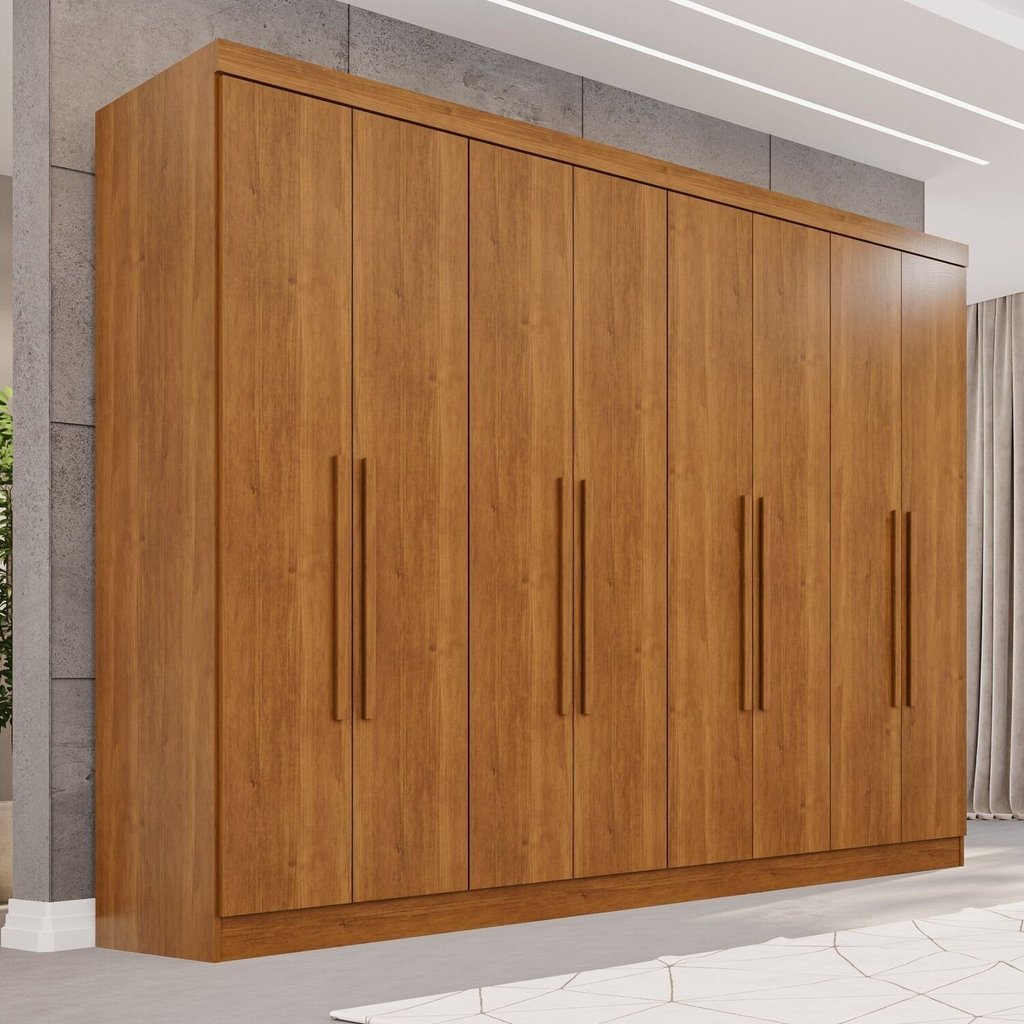 Guarda-Roupa Casal 8 Portas 4 Gavetas França Cinamomo Cinamomo