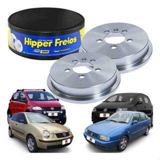 Par 2 Tambor De Freio Traseiro Sem Cubo Polo Fox, Crossfox.. em Oferta na Shopee