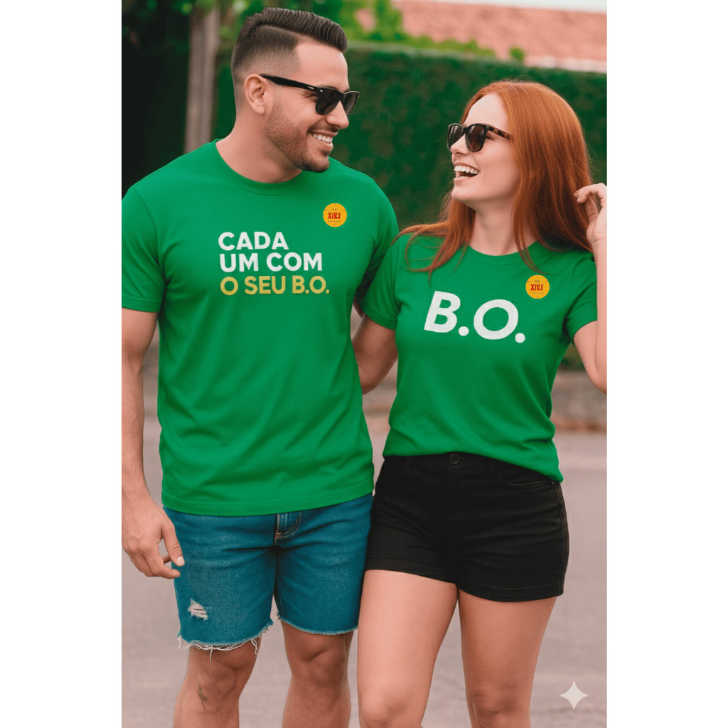 Conjunto Kit Casal Namorados 2 Camisetas Blusa Carnaval Fantasia Estampadas Algodão Premium Promoção