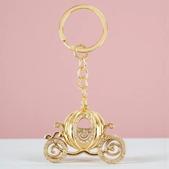 Chaveiro Metal - Carruagem de Abóbora Cinderela - 5cm - Disney Original - 1 unidade - Rizzo