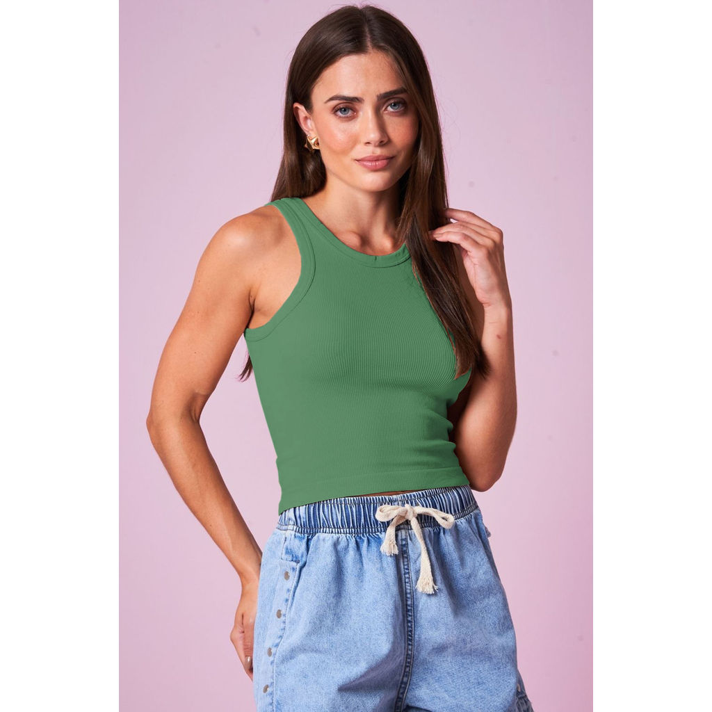 Regata Feminina Canelada Planet Girls Verde em Oferta na Shopee