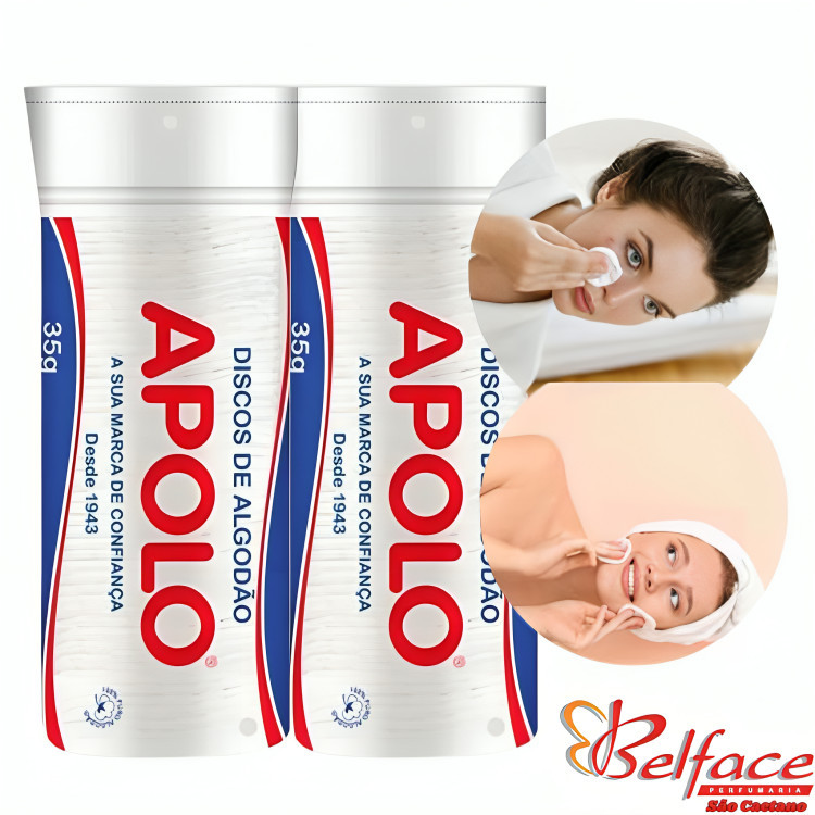 Kit c/5 Algodão Apolo Discos com Ziplock 35g