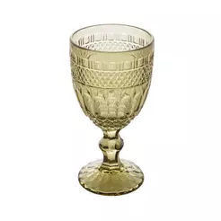 Taça para Água Brand 320ml Verde Vidro Wolff Copo Mesa Posta Jantar Almoço Cozinha Casa Decoração Presente Elegante