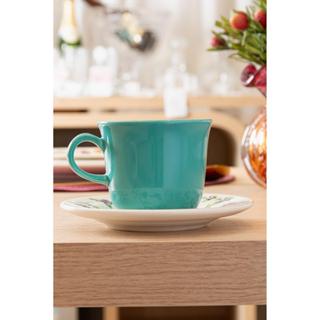 Xícara de Chá com Pires Lyor Botanique Verde 260ml Cerâmica em Oferta na Shopee