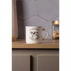 Caneca Creamy Milk Lyor 180ml Branca Cerâmica