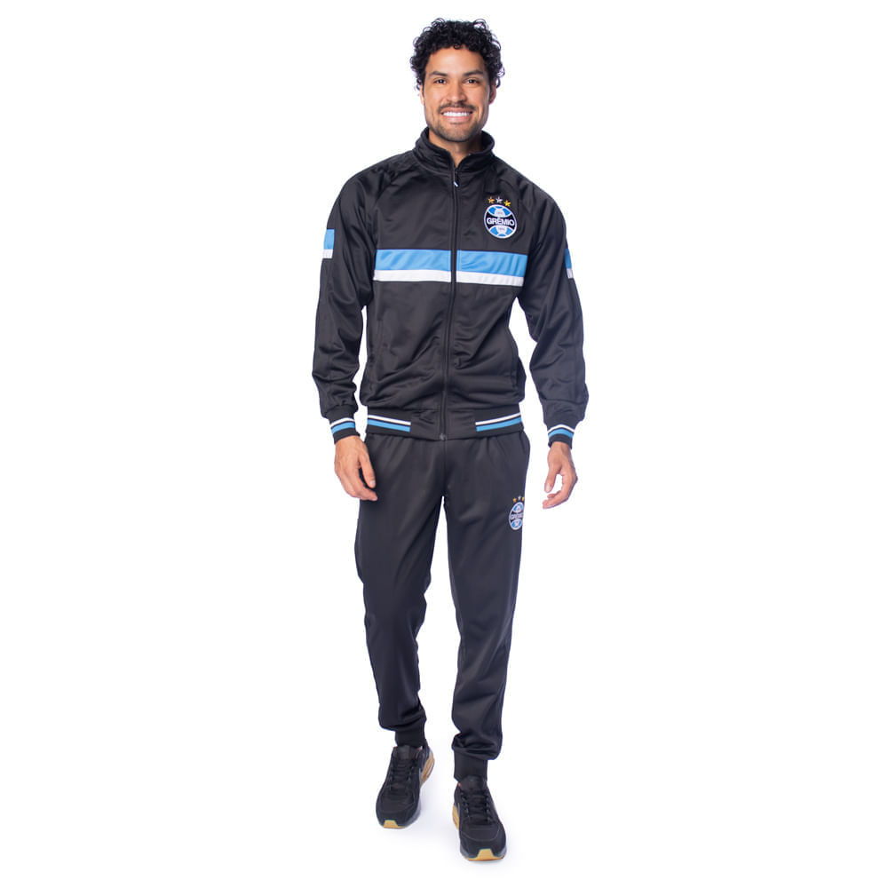 Agasalho Masculino Lotus Grêmio Preto/Azul/Branco