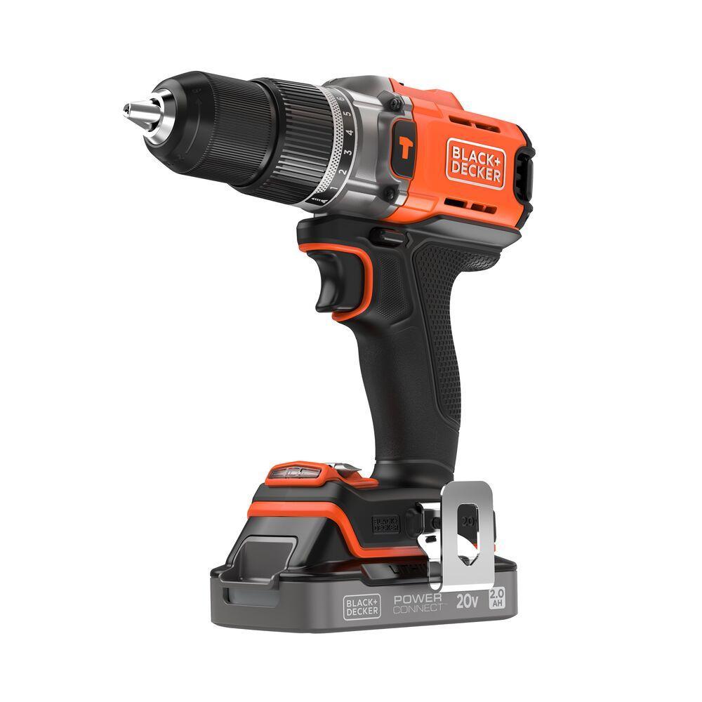 Parafusadeira e Furadeira de Impacto 13mm 20V BLACK+DECKER BCD383D1XC Com Bateria e Carregador