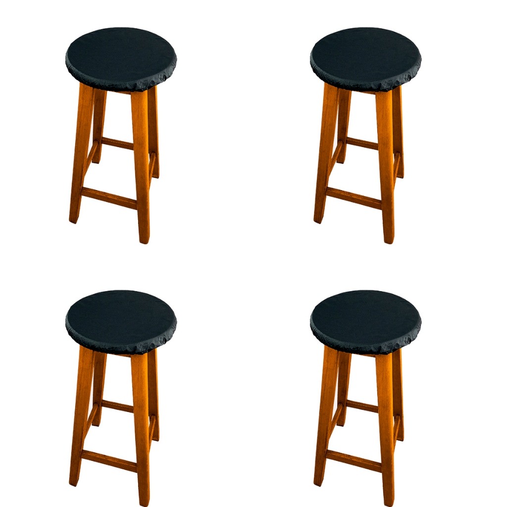 Kit 4 Capas De Banqueta Banco Impermeável Com Elástico