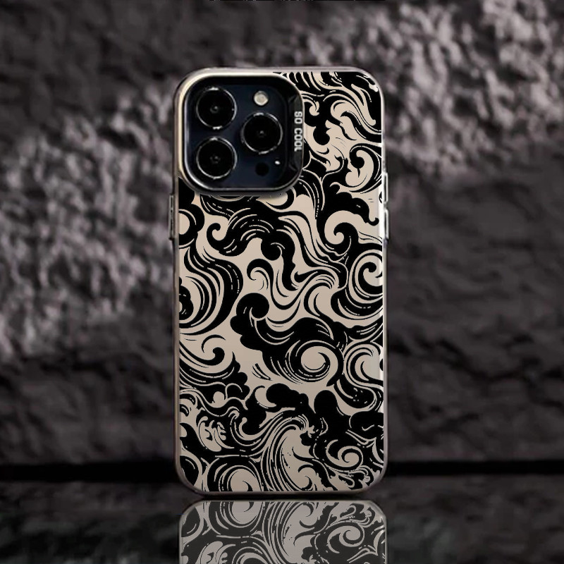 Linha Arte Logotipo Caso Anti-impacto Para iPhone 17 16 pro max 11 12 13 14 15 plus capa