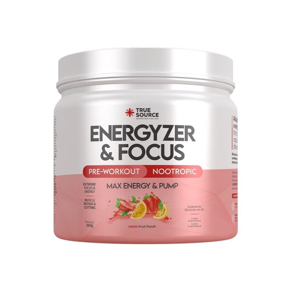 Energyzer e Focus Pre Workout Fruit Punch 360g True Source
