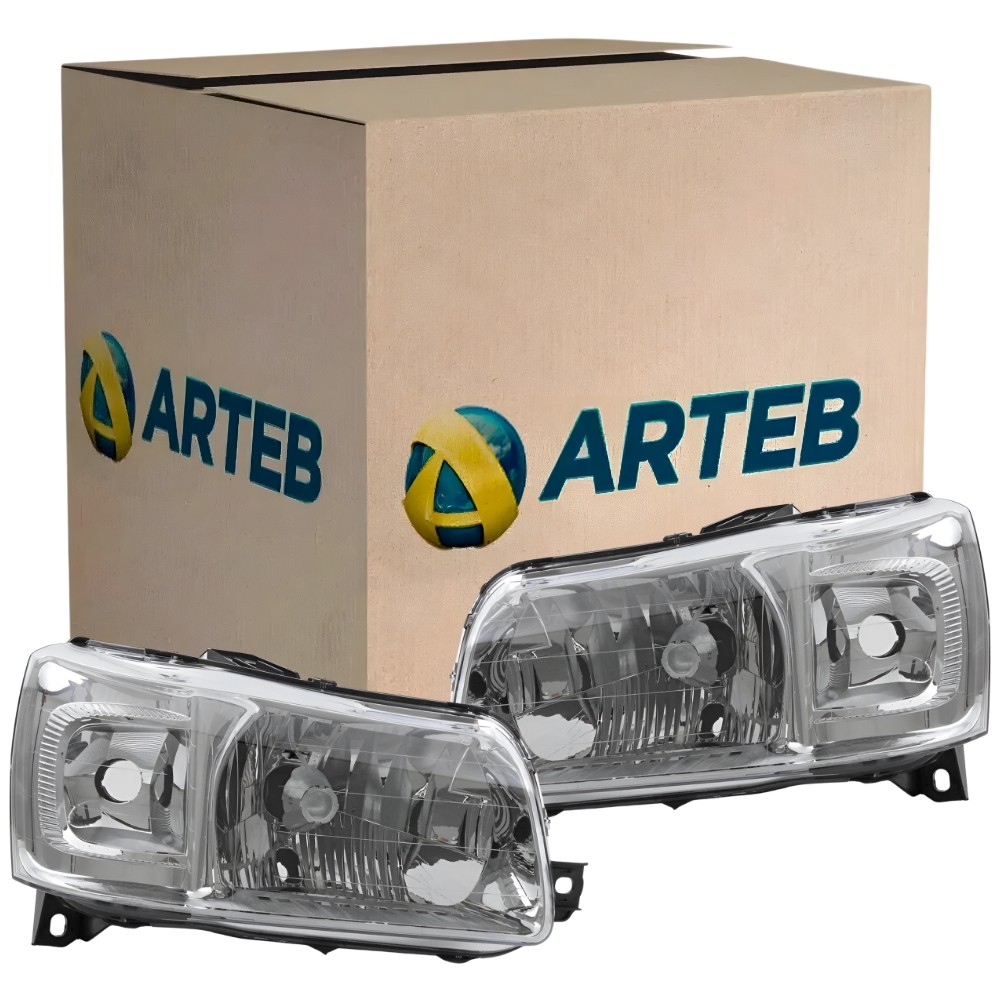 Par Farol Fiat Uno Mille Fiorino 2005-2012 H4 Original Arteb