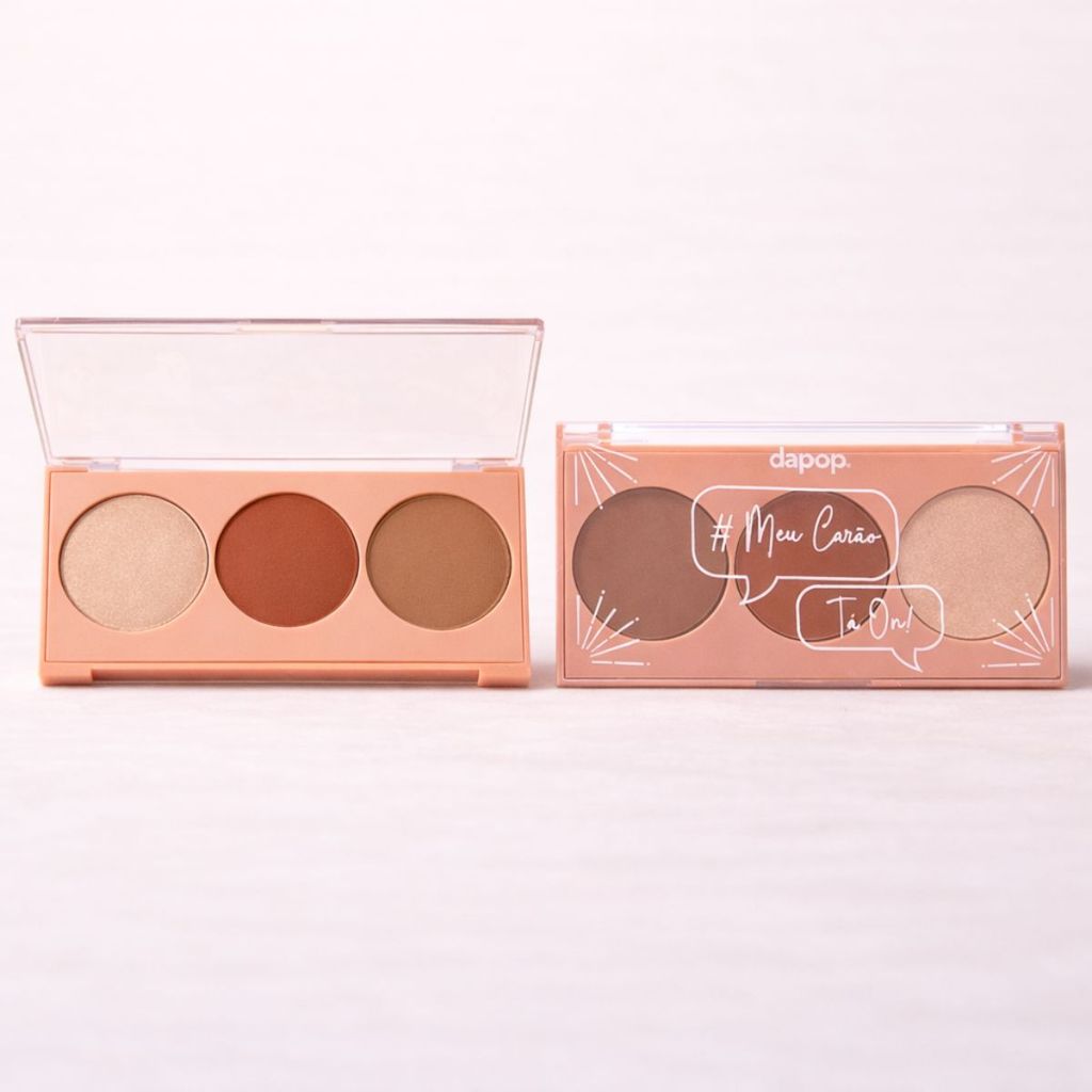 Kit Trio De Contorno Iluminador Blush Tropical Skin - Dapop
