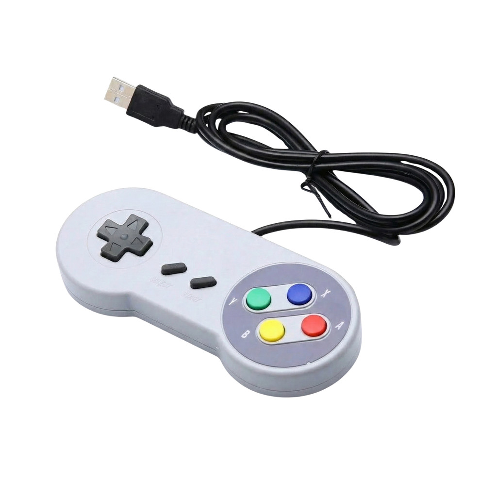 Controle Joystick USB Retrô Estilo Super Nintendo (SNES)