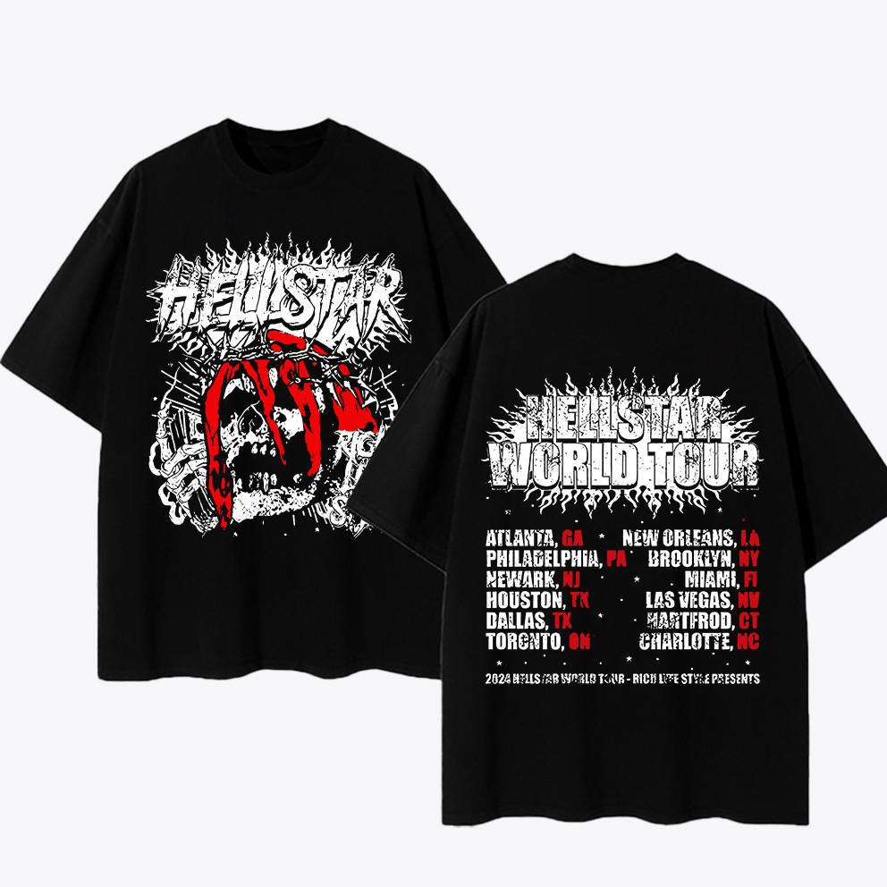 Impressão Unissex Grande'hellstar WORLD TOUR 2026 Novo Streetwear em Oferta na Shopee