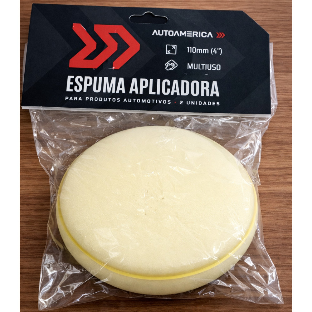 Espuma Aplicadora Para Ceras e Produtos Automotivos Autoamerica Pack com 2 Aplicador Para Carros Motos e Moveis