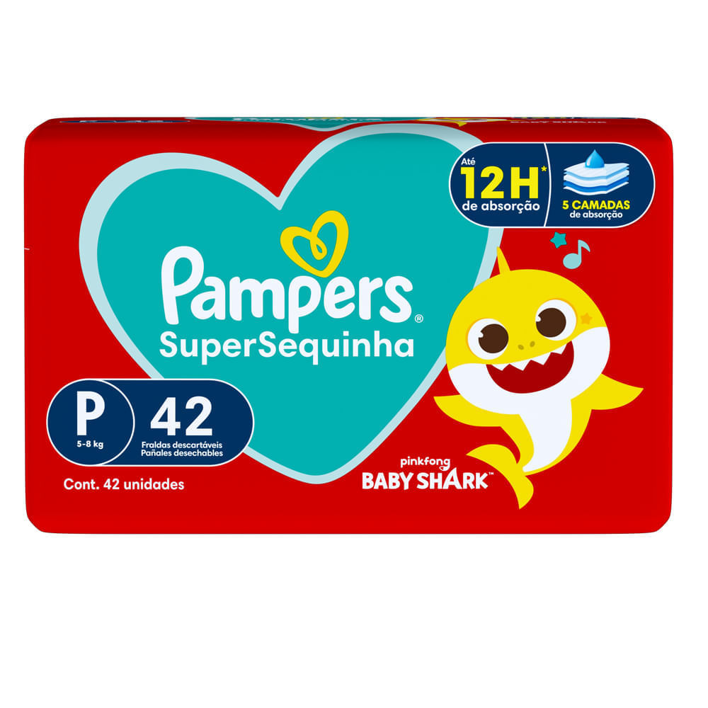 Fralda Descartável Pampers Supersequinha Mega P 42 Unidades