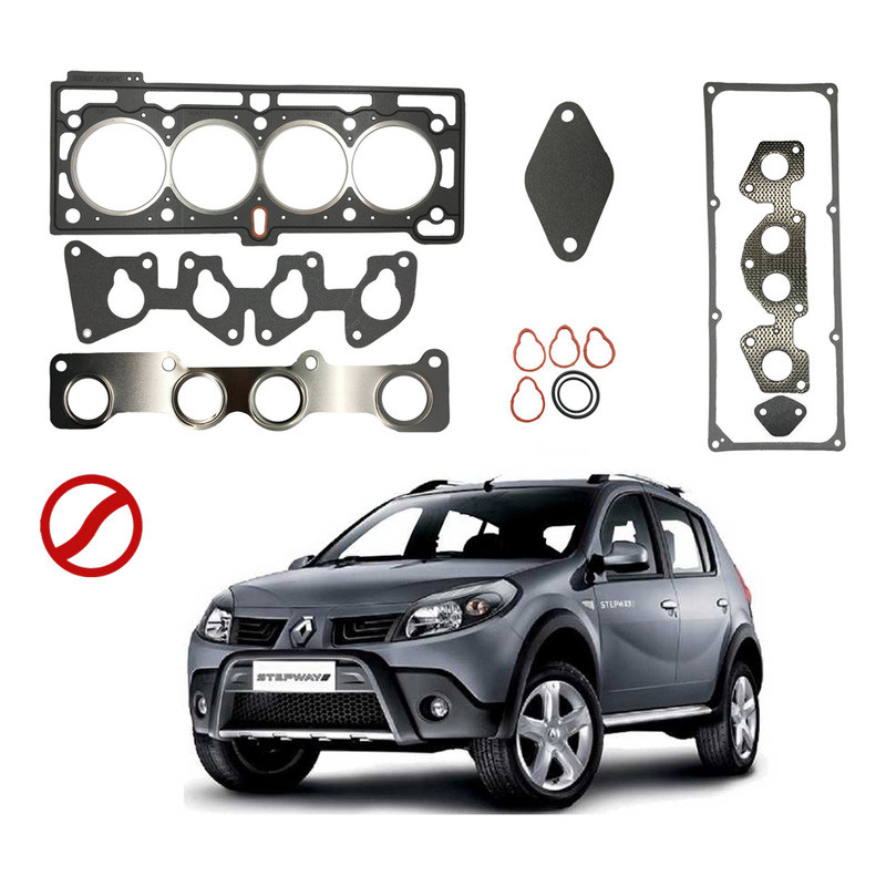 Jogo Junta Cabeçote Sabo Sandero Stepway 1.6 8v 2011 A 2014