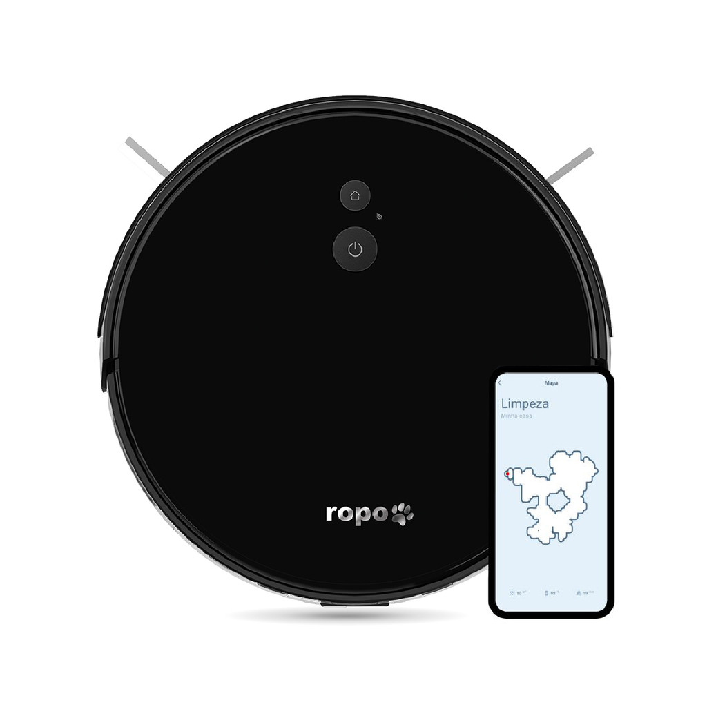 Robô Aspirador Ropo Smart Pet Robô Aspirador Desenvolvido Casas Pets — Potente e Silencioso
